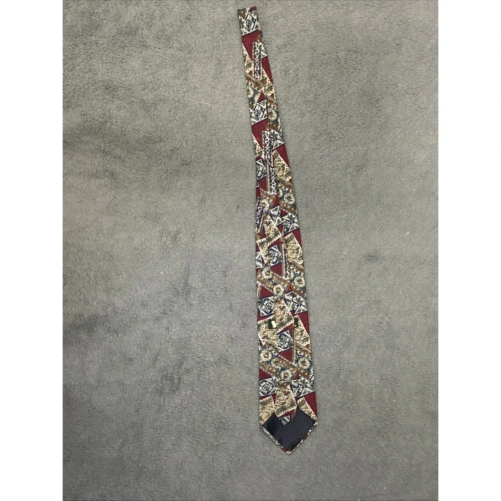 Wembley‎ Vintage Tie Retro Geometric Art Print Neckwear Multicolor Formal Men's